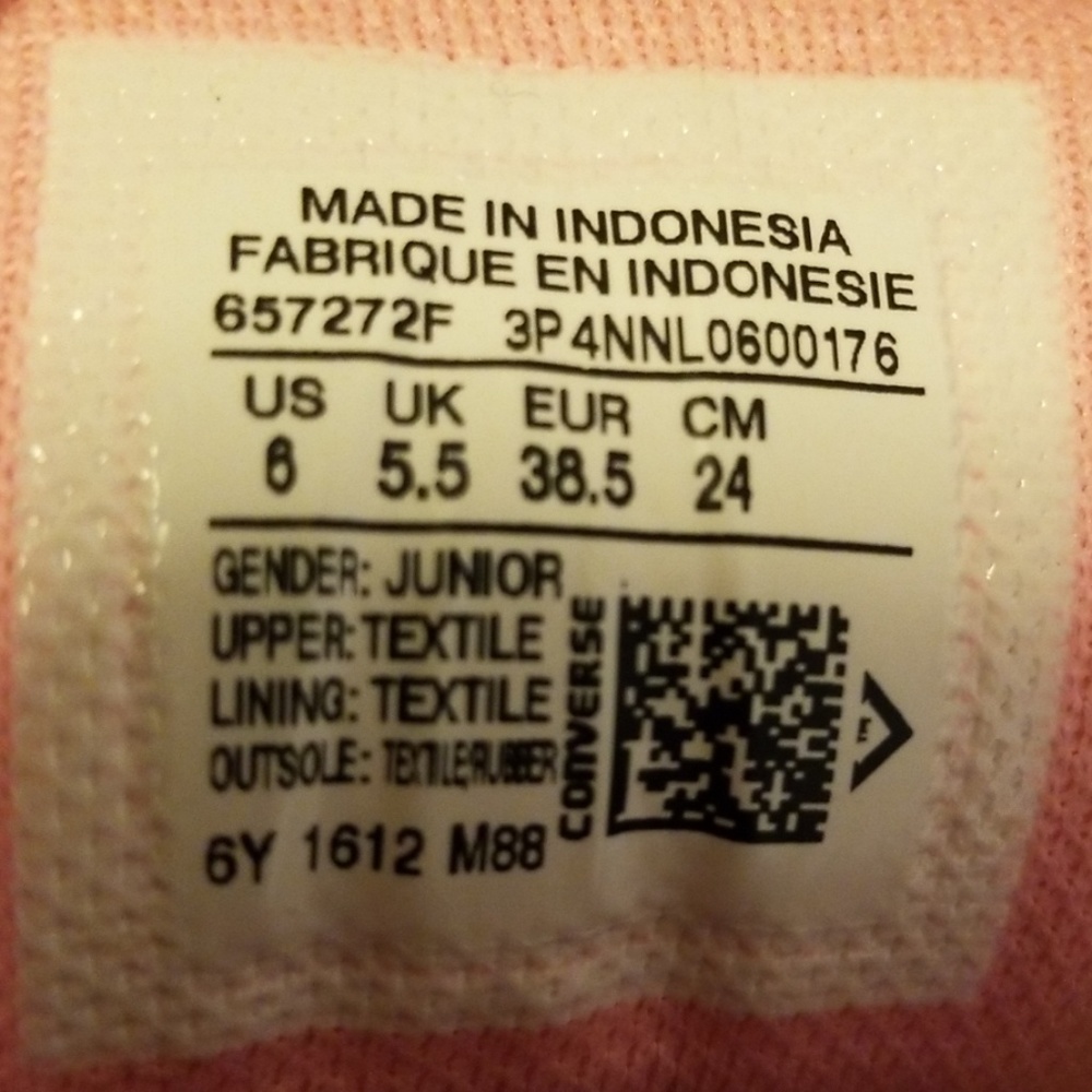 SOLD-NWOT Converse All Star size 6Y- Super cute! - Picture 8 of 8